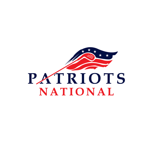 Patriot logo with the title 'Patriots Golf Logo Design'