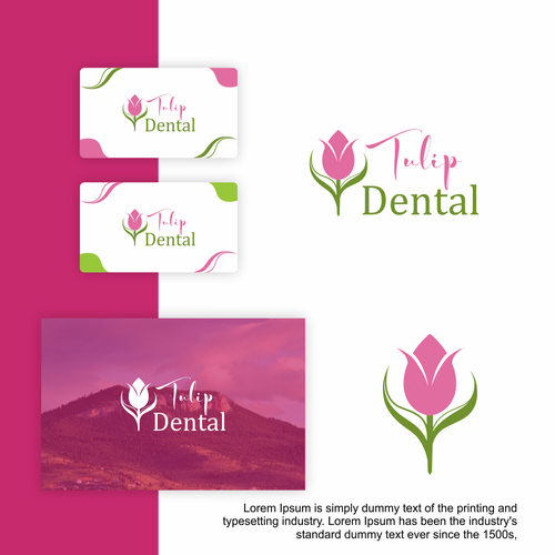 Tulip design with the title 'LOGO DESIGN TULIP'