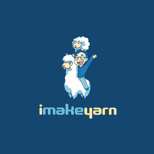 Sheep logo with the title 'Yarn Company Logo Proposal'