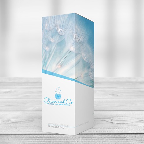 Box label with the title 'Facial Scin Formula Packaging'