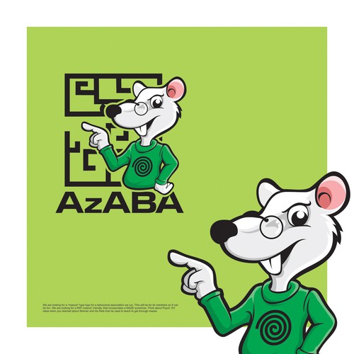 Maze design with the title 'Rat Mascot Logo'