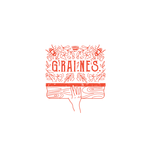 Pottery logo with the title 'Hand drawn logo design for G.RAI.NES.'