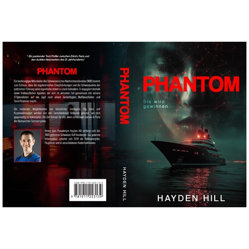 Thriller book cover with the title 'Phantom'