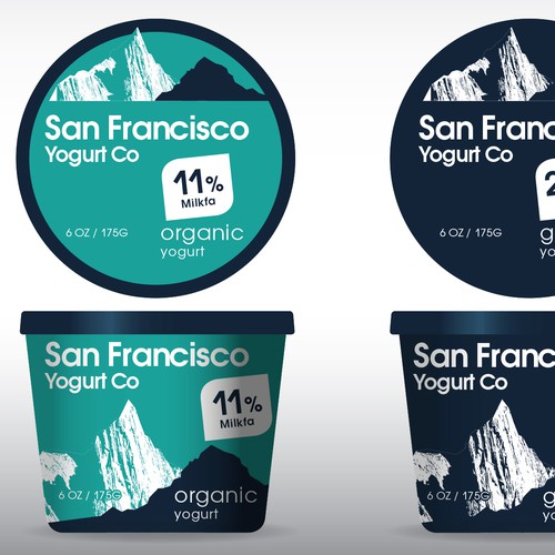 Typography label with the title 'Design packaging for San Francisco Yogurt'