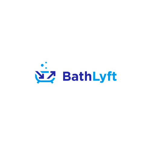 Bathtub logo with the title 'Logo designed for a bath lift'