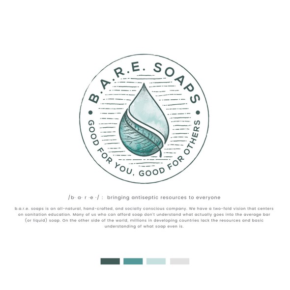 Water brand with the title 'logo concept for soap company'