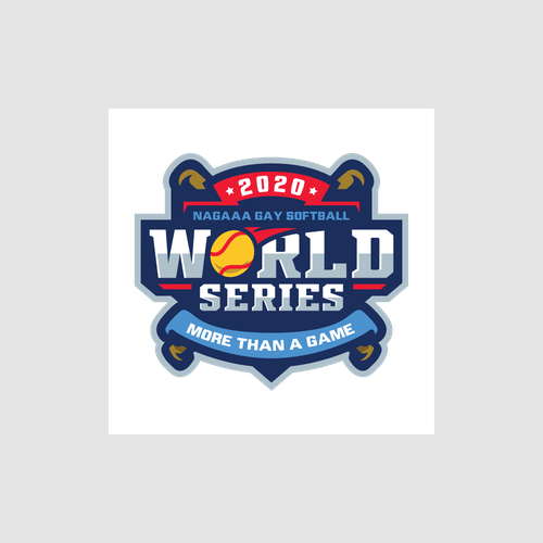 Tournament logo with the title 'NAGAAA Gay Softball World Series'