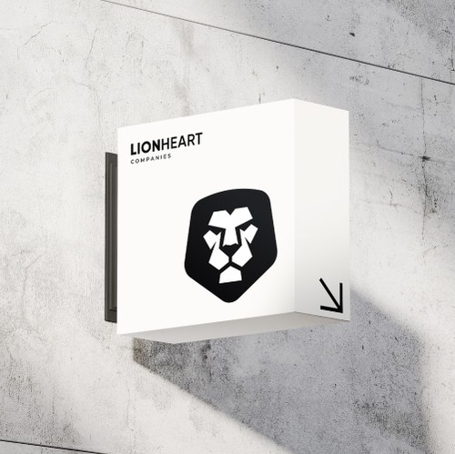 Lion head logo with the title 'LionHeart'