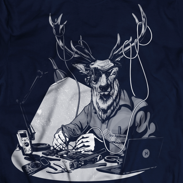 Wild t-shirt with the title 'Noble Deer Electrician'