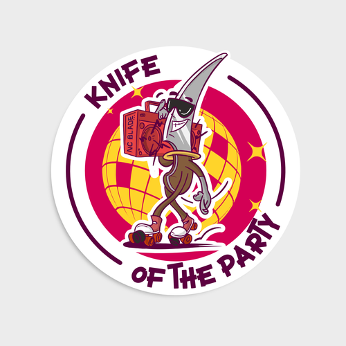 Sticker artwork with the title 'Sticker design'