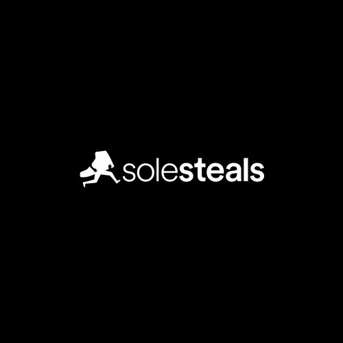 Shoe design with the title 'Simple and Fun logo for Solesteals.com'