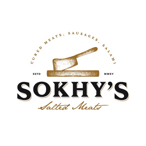 Vintage modern logo with the title 'Logo for Meat Shop'