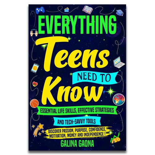 Teen book cover with the title 'Teens Book Cover'