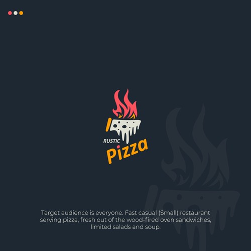 Cream logo with the title 'Bold Logo For Street Pizza'