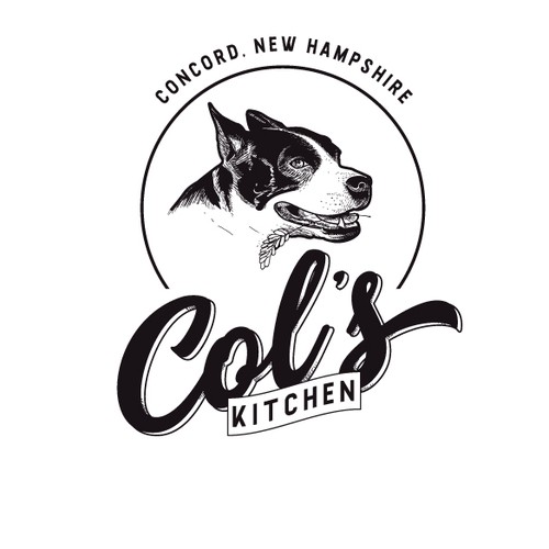 Vegan design with the title 'logo for Col's Kitchen'