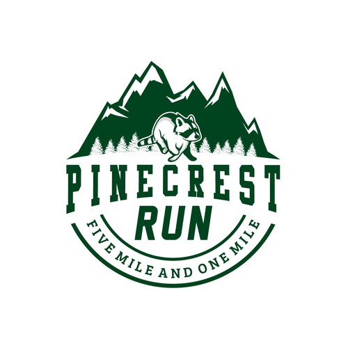Running logo with the title 'Pinecrest Run'