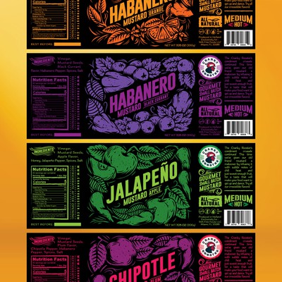 cranky rooster label design