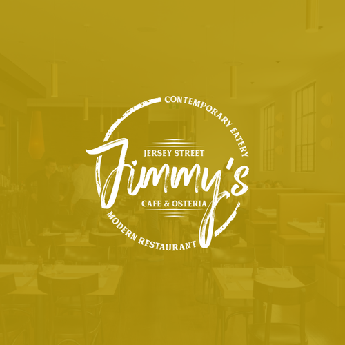 Brush logo with the title 'Jimmy's (Jersey Street, Cafe & Osteria)'