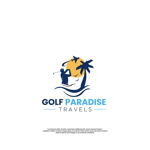 Golf brand with the title 'Travel Logo'