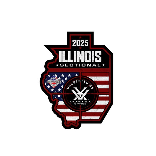 Shooter logo with the title 'Logo design for 2025 Illinois Sectional'