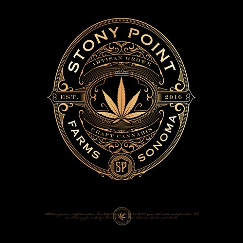 Victorian design with the title 'STONY POINT LOGO PROPOSAL'