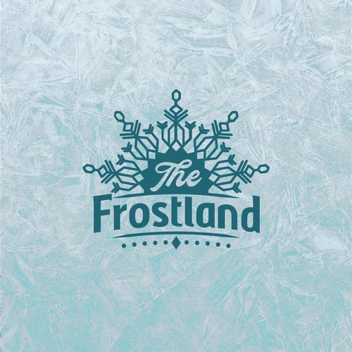 Winter logo with the title 'The Frostland logo design concept'