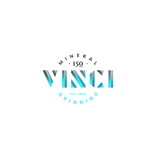 50 year anniversary logo with the title 'Vinci Mineral Grinding'