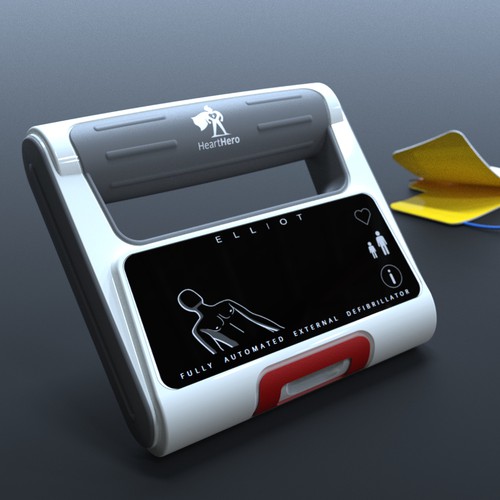 Health artwork with the title 'AED Render'