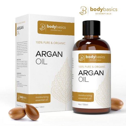 Label with the title 'New Line of Essential Oil Products'