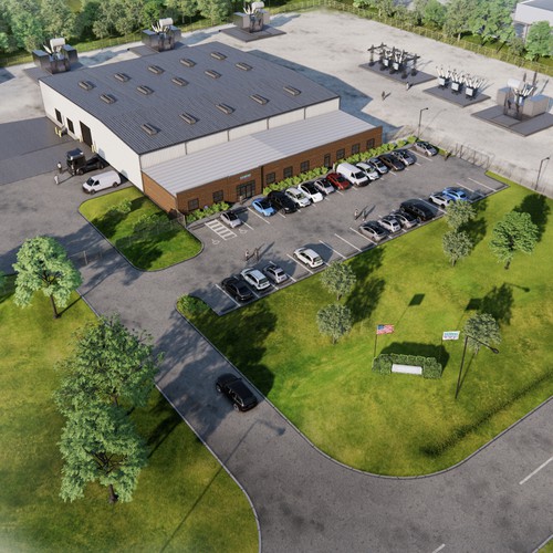 Rendering design with the title 'Energy Facility Rendering'