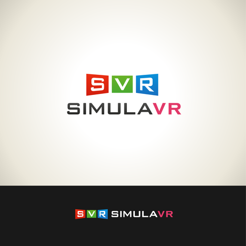 VR logo with the title 'Logo concept for Simula VR'