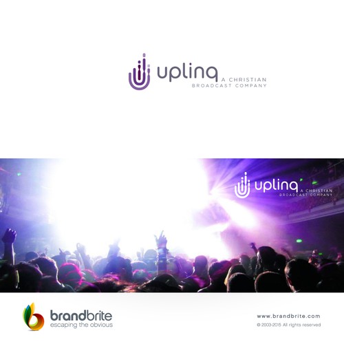 Geometric brand with the title 'U letter logo'