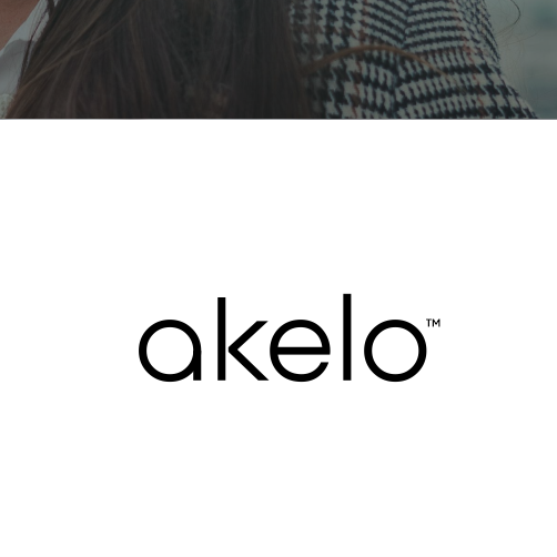 Clean logo with the title 'logo design for Akelo'