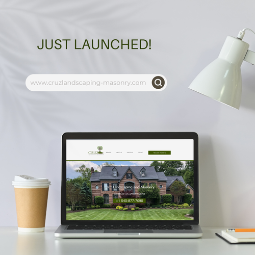 Website with the title 'Website Design for Cruz Landscaping'