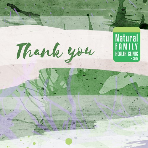 Underwater design with the title 'Thank you card'