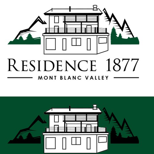 Swiss logo with the title 'Unique logo for residence hotel '