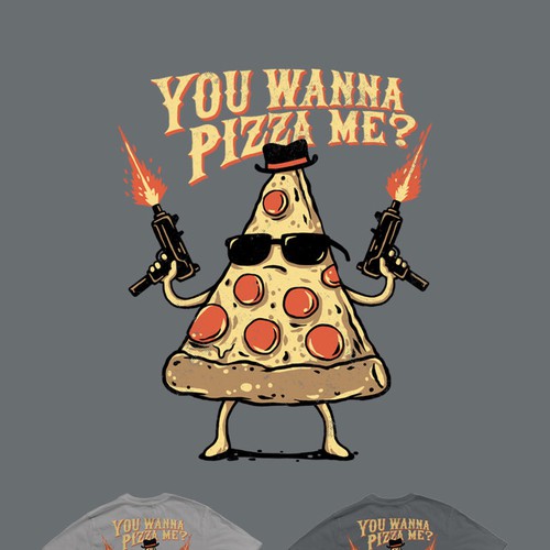Italian design with the title 'T-shirt Design Concept For Pizzeria'