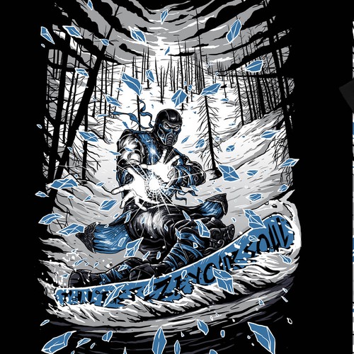 Character t-shirt with the title 'freeze your soul'