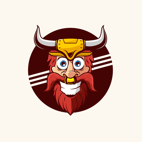 Viking ship logo with the title 'Fun Beef Jerky Logo'