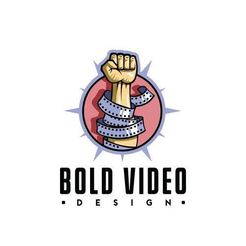 Movie logo with the title 'Video / movie production logo'