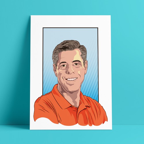 Poster artwork with the title 'Portrait - Vector Illustration'