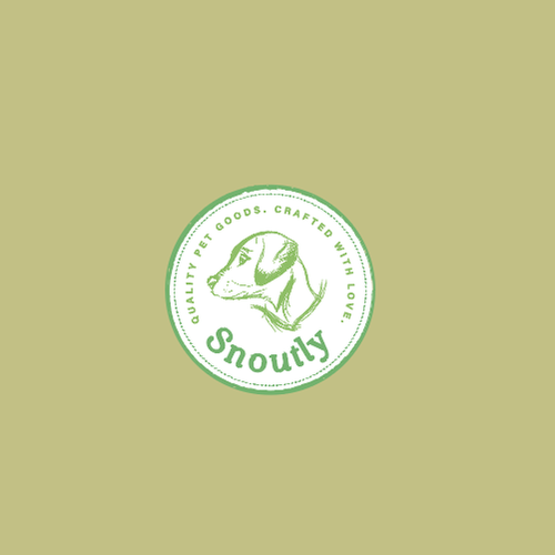 Drawn logo with the title 'Rustic logo for an organic pet brand'