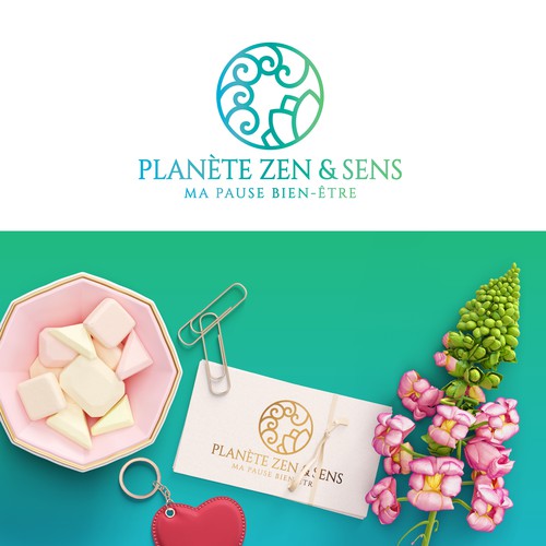 Cosmetics brand with the title 'absract logo for massage center'