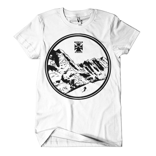 Sky t-shirt with the title 'Ski Mountaineering T-Shirt Design'