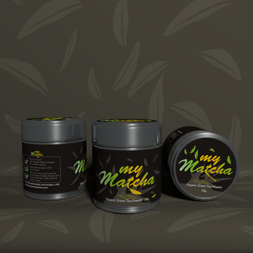 Tea label with the title 'MATCHA POWDER'