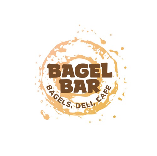 Donut design with the title 'Bagel Bar'