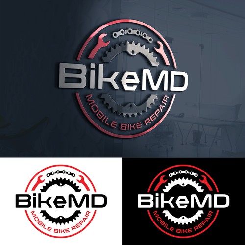 Mechanic logo with the title 'BikeMD'