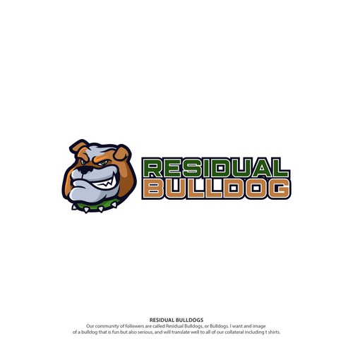 Bulldog logo with the title 'Residual Bulldog Contest Entry'