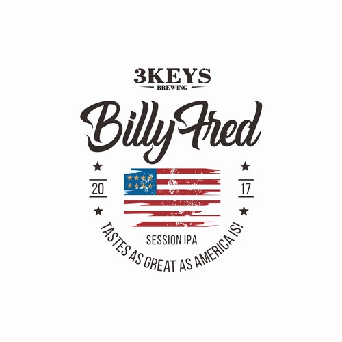 American flag logo with the title 'Classic American Logo for Indian Pale Ale'