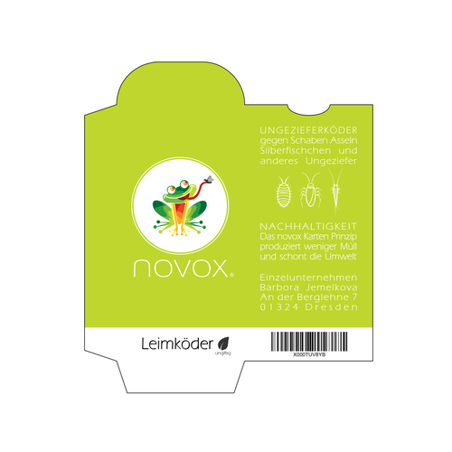 Cute packaging with the title 'Pouch for an ecological insecticide product'